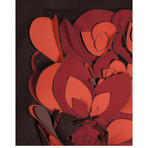 Detail: Petals appliqué on a patch pocket